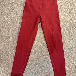 Red High-Waisted Leggings